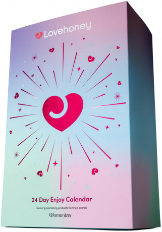 Lovehoney x Womanizer Adventskalender, взрослый адвент-календарь с интимными товарами и аксессуарами, 24 подарка