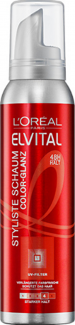 L'Oreal Paris Elvital Styliste Schaum Color-Glanz, 150 ml, Мусс сильной фиксации для окрашенных волос, объём, блеск и защита цвета с УФ-фильтром, 150 мл