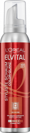 L'Oreal Paris Elvital Styliste Schaum Color-Glanz, 150 ml, Мусс сильной фиксации для окрашенных волос, объём, блеск и защита цвета с УФ-фильтром, 150 мл