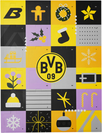 BVB Adventskalender 2026 Socken, Адвент-календарь 2026 BVB с носками Borussia Dortmund, 12 пар, размер 39–44
