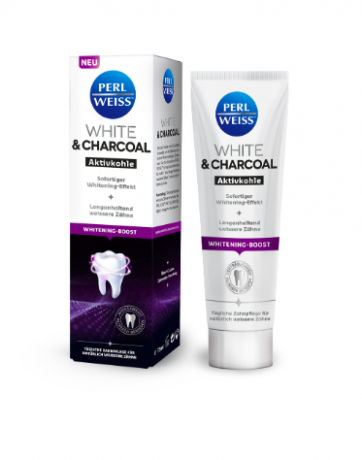 Perlweiss White & Charcoal, Зубная паста отбеливающая  75 мл
