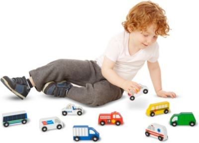 Melissa Doug Stadtfahrzeuge aus Holz Деревянный городской транспорт