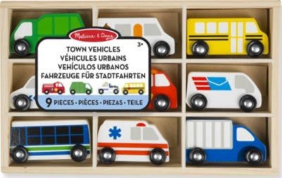 Melissa Doug Stadtfahrzeuge aus Holz Деревянный городской транспорт