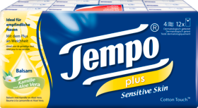 Tempo Tempo Носовой платок Plus Алоэ	 + Ромашка	 12x9St, 108 шт