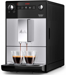 Melitta Melitta Kaffeevollautomat Purista F230-101, silber/schwarz, Lieblingskaffee-Funktion, kompakt  extra leise  Полностью автоматическая кофемашина Melitta Purista F230-101, серебристый/черный, функция любимого офе, компактная, очень тихая