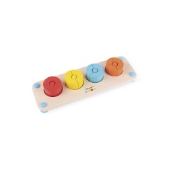 Janod Essentiel Das Bruchrechnen Lernspiel aus Holz Babys und Kleinkinder Zahlen und Mathematik lernen Farbe auf Wasserbasis Ab 2 Jahren Essentiel Обучающая игра с деревянными дробями Младенцы и малыши изучают числа и математику Краски на водной основе С 