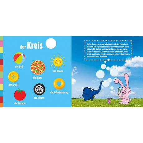 Tessloff Verlag Pappebuch. Elefant und Hase entdecken die Formen картонная книга. Слон и кролик открывают формы