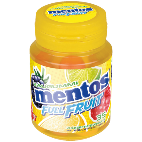 Mentos Gum Full Fruit Dose Мятное драже с фруктовым вкусом 70г