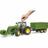 Bruder BRUDER Traktor John Deere mit Anhanger 1:16 Трактор BRUDER John Deere с прицепом 1:16