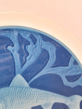 Тарелка декоративная винтажная Rosenthal Selb Bavaria с изображением рыбы, фарфор, Германия, 1970-80гг.