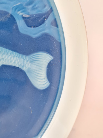 Тарелка декоративная винтажная Rosenthal Selb Bavaria с изображением рыбы, фарфор, Германия, 1970-80гг.