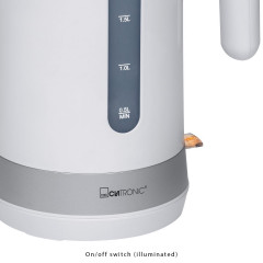 CLATRONIC CLATRONIC Wasserkocher WK 3452 weiss, Wasserkocher 1,8L mit verdecktem Heizelement Чайник CLATRONIC WK 3452 белый, чайник 1,8л со скрытым нагревательным элементом