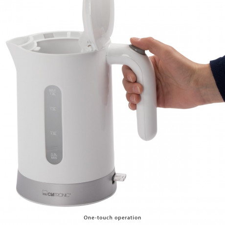 CLATRONIC CLATRONIC Wasserkocher WK 3452 weiss, Wasserkocher 1,8L mit verdecktem Heizelement Чайник CLATRONIC WK 3452 белый, чайник 1,8л со скрытым нагревательным элементом