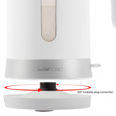 CLATRONIC CLATRONIC Wasserkocher WK 3452 weiss, Wasserkocher 1,8L mit verdecktem Heizelement Чайник CLATRONIC WK 3452 белый, чайник 1,8л со скрытым нагревательным элементом