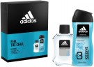 adidas Geschenkset Feel the Chill, Адидас Подарочный Набор Ice Dive Лосьон после бритья 100мл + Гель для душа 250мл