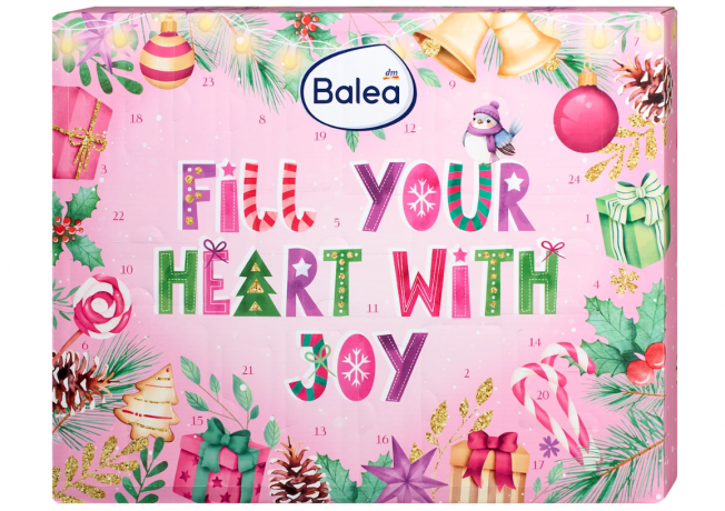 Balea Adventskalender BALEA 3stk, Адвент календарь 2025, 24 косметических бьюти-сюрприза 3 шт