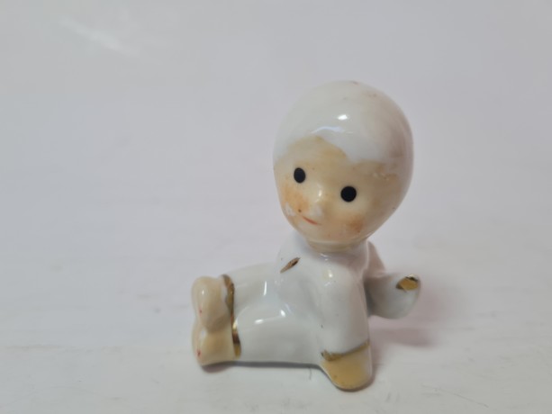 Статуэтки винтажные миниатюрные Weibe Porzellan Taiwan "Два ангела", фарфор, 2 шт, Тайвань, 1960-70гг.