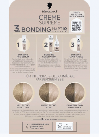 Schwarzkopf Creme Supreme 10-19 Стойкая крем-краска для волос Очень светлый перламутровый блонд, интенсивный уход и 100% закрашивание седины