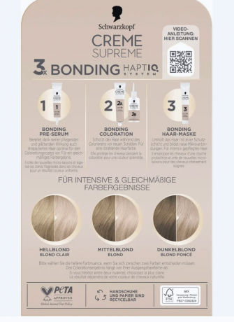 Schwarzkopf Creme Supreme 10-19 Стойкая крем-краска для волос Очень светлый перламутровый блонд, интенсивный уход и 100% закрашивание седины