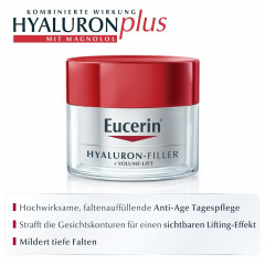Eucerin Hyaluron-Filler + Volume-Lift Tagespflege fur normale Haut bis Mischhaut  Дневной уход Hyaluron-Filler + Volume-Lift для нормальной и комбинированной кожи