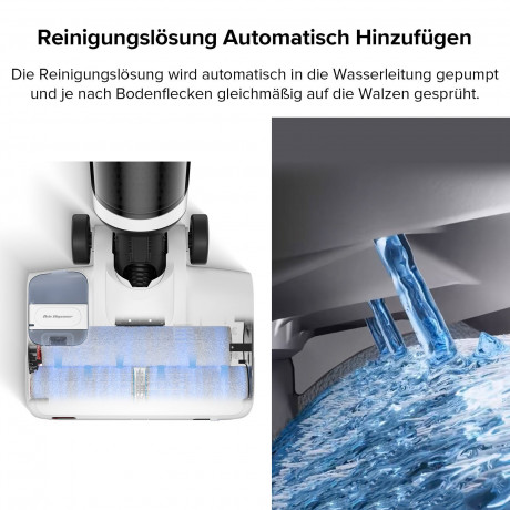Roborock Roborock Nass-Trocken-Akkusauger Dyad Pro, 260 W, 17000pa, Automatische Trocknung  Selbstreinigend Wischsauger mit APP-Steuerung, Doppelburste, Doppelte Wassertanks fur Harte Boden Weiss Беспроводной пылесос Roborock для влажной и сухой уборки Dy