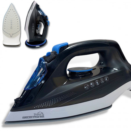 Starlyf Starlyf Dampfbugeleisen Cordless Steam Iron, 2400 W, kabelloses Bugeleisen, Sohle mit keramischer Antihaftbeschichtung  Starlyf Cordless Steam Iron, 2400W, беспроводной утюг, подошва с керамическим антипригарным покрытием