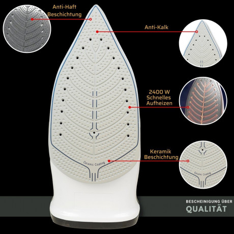 Starlyf Starlyf Dampfbugeleisen Cordless Steam Iron, 2400 W, kabelloses Bugeleisen, Sohle mit keramischer Antihaftbeschichtung  Starlyf Cordless Steam Iron, 2400W, беспроводной утюг, подошва с керамическим антипригарным покрытием