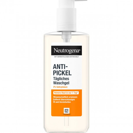Neutrogena Anti-Pickel taegliches Waschgel, 200 ml, Neutrogena Anti-Pickel Ежедневный очищающий гель с салициловой кислотой для кожи с высыпаниями, 200 мл