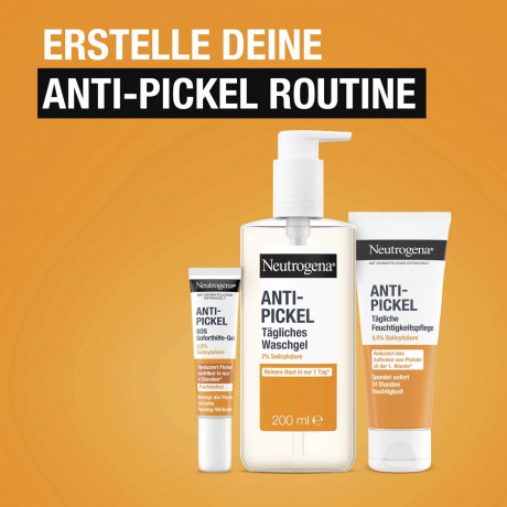 Neutrogena Anti-Pickel taegliches Waschgel, 200 ml, Neutrogena Anti-Pickel Ежедневный очищающий гель с салициловой кислотой для кожи с высыпаниями, 200 мл