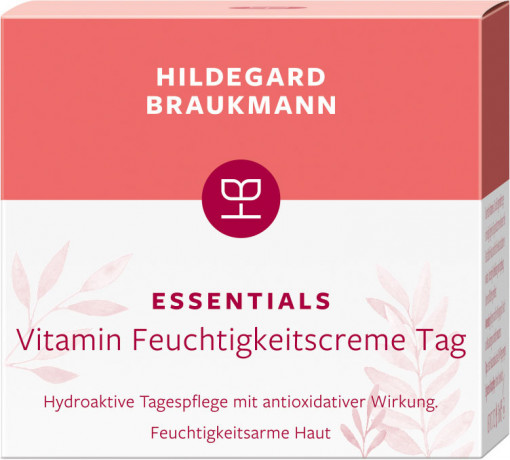 Hildegard Braukmann ESSENTIALS Vitamin Feuchtigkeitscreme Tag, 50 ml, Hildegard Braukmann дневной крем для лица с витаминным комплексом, для обезвоженной кожи, для женщин, 50 мл