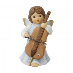 Goebel Goebel Nina &amp; Marco - Winterengelchen Cello Musik - mit Swarovski Stern h: 10,5 cm Goebel Nina &amp;amp; Marco - музыка для виолончели Winter Angel - со звездой Swarovski h: 10,5 см