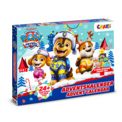 CRAZE PAW Patrol Adventskalender, CRAZE детский игровой адвент-календарь с фигурками, браслетами и слаймом, 24 сюрприза