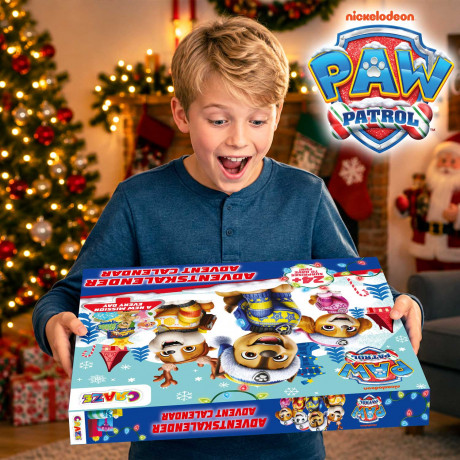 CRAZE PAW Patrol Adventskalender, CRAZE детский игровой адвент-календарь с фигурками, браслетами и слаймом, 24 сюрприза