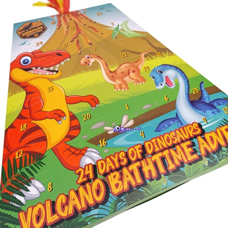 Accentra DINOPARK ADVENTURE Adventskalender 2026, Accentra DINOPARK ADVENTURE детский косметический адвент-календарь 2026 с товарами для ванны и аксессуарами, 24 подарка