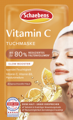 Schaebens Vitamin C Tuchmaske 1 St., Тканевая маска для сияния кожи с витаминами C и B3, 1 шт.