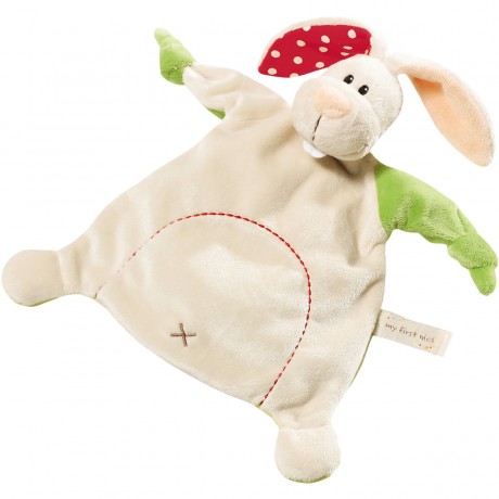 NICI Schmusetuch Hase 25x25cm fur Babys (39679) Подшлемник кролик 25х25см для младенцев (39679)