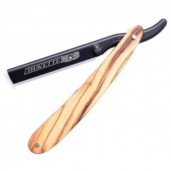 DOVO MERKUR Solingen Shavette Alu schwarz Griffschale Olivenholz  Рукоятка Shavette Alu из черного оливкового дерева