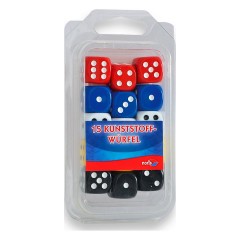 Noris 15er-Set bunte Kunststoff-Wurfel Набор из 15 цветных пластиковых кубиков.