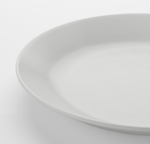 Ikea OFTAST Teller, weiss 25 cm, 10st, 302.589.13, Икеа ОФТАСТ Тарелка, цвет белый, 25 см, 10 штук