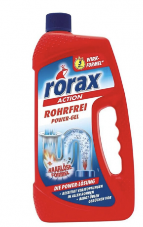 rorax  Rorax Rohrfrei Powergel Abflussreiniger 1L Средство для удаления засоров в сантехнике , 1000 мл