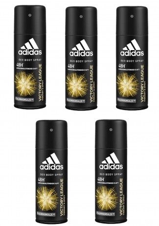 adidas Victory League Deo spray Адидас Дезодорант cпрей для тела  48 часов мужской, 150 мл, 5 штук