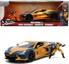 Jada Hollywood Rides Marvel X-Men Wolverin Chevy Corvette Голливуд едет Marvel X-Men Wolverine Chevy Corvette