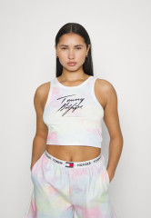 Tommy Hilfiger CROPPED TANK PRINT Pyjama top cloudy haze CROPPED TANK PRINT Пижамный топ облачная дымка