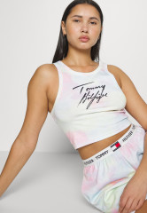 Tommy Hilfiger CROPPED TANK PRINT Pyjama top cloudy haze CROPPED TANK PRINT Пижамный топ облачная дымка