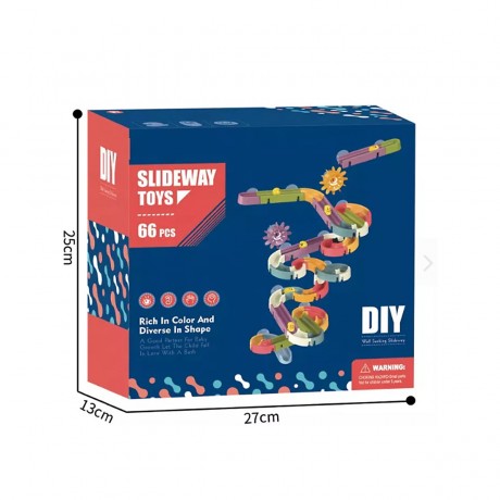 Debuy Kinder Badezimmer Slip Slide DIY Assembling Track Little Yellow Duck Spielzeug Baby Baden Wasser spielen Montiertes Gleis Детская горка для ванной