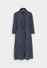 Tommy Hilfiger ROPE MIDI SHIRT DRESS Shirt dress carbon navy/white ПЛАТЬЕ-РУБАШКА МИДИ ROPE Платье-рубашка карбон темно-синий/белый