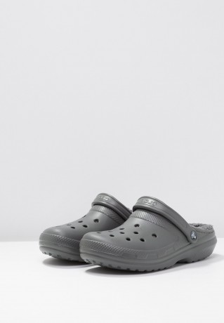 Crocs CLASSIC LINED UNISEX Hausschuh slate grey/smoke CLASSIC LINED UNISEX Тапочки сланцево-серый/дымчатый