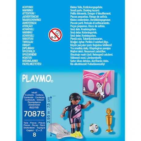 PLAYMOBIL PLAYMOBIL 70875 Fussballerin mit Torwand Футболист PLAYMOBIL 70875 со стенкой ворот