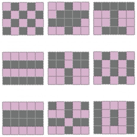 LittleTom Puzzlematte Uni Pink Grau 20 Teile Коврик-пазл Uni Pink Grey 20 штук