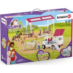 Schleich Exklusiver Horse Club Reiterhof: 72140 Fitness-Check vor dem grossen Reitturnier Эксклюзивные конюшни Horse Club: 72140 проверок физической формы перед большим конным шоу